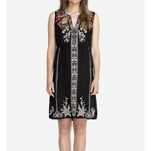 NWT Johnny Was “Izora” Black Embroidered Dress Button Down SMALL